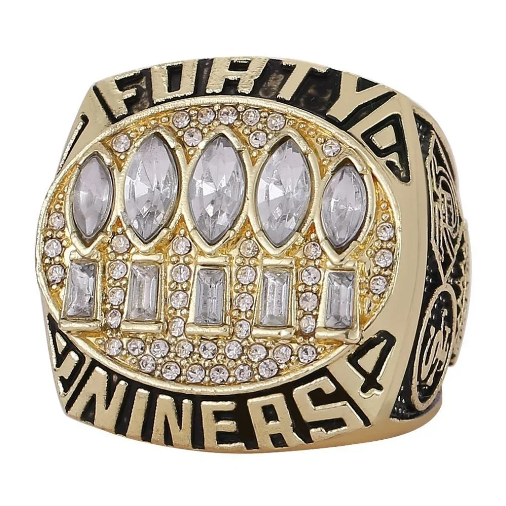 San Francisco 49ers Championship Ring‎ Fan Edition Super Bowl 94 - 95 Gold